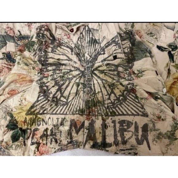 Magnolia Pearl Malibu Beauty Love Applique Butterfly Bird Overalls (item A11) - Picture 5 of 5